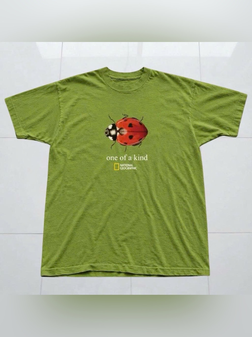 Vintage National Geographic Green 'One of a Kind' Ladybug T-Shirt